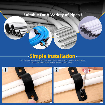 Attache pour tube rond