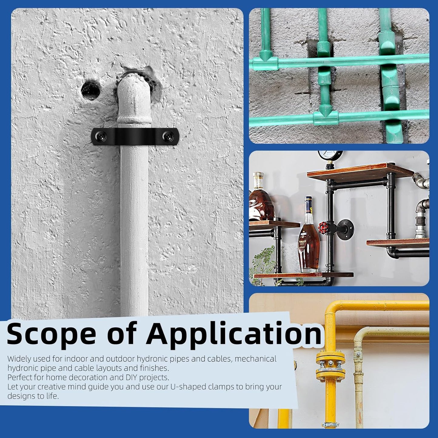 Attache pour tube rond