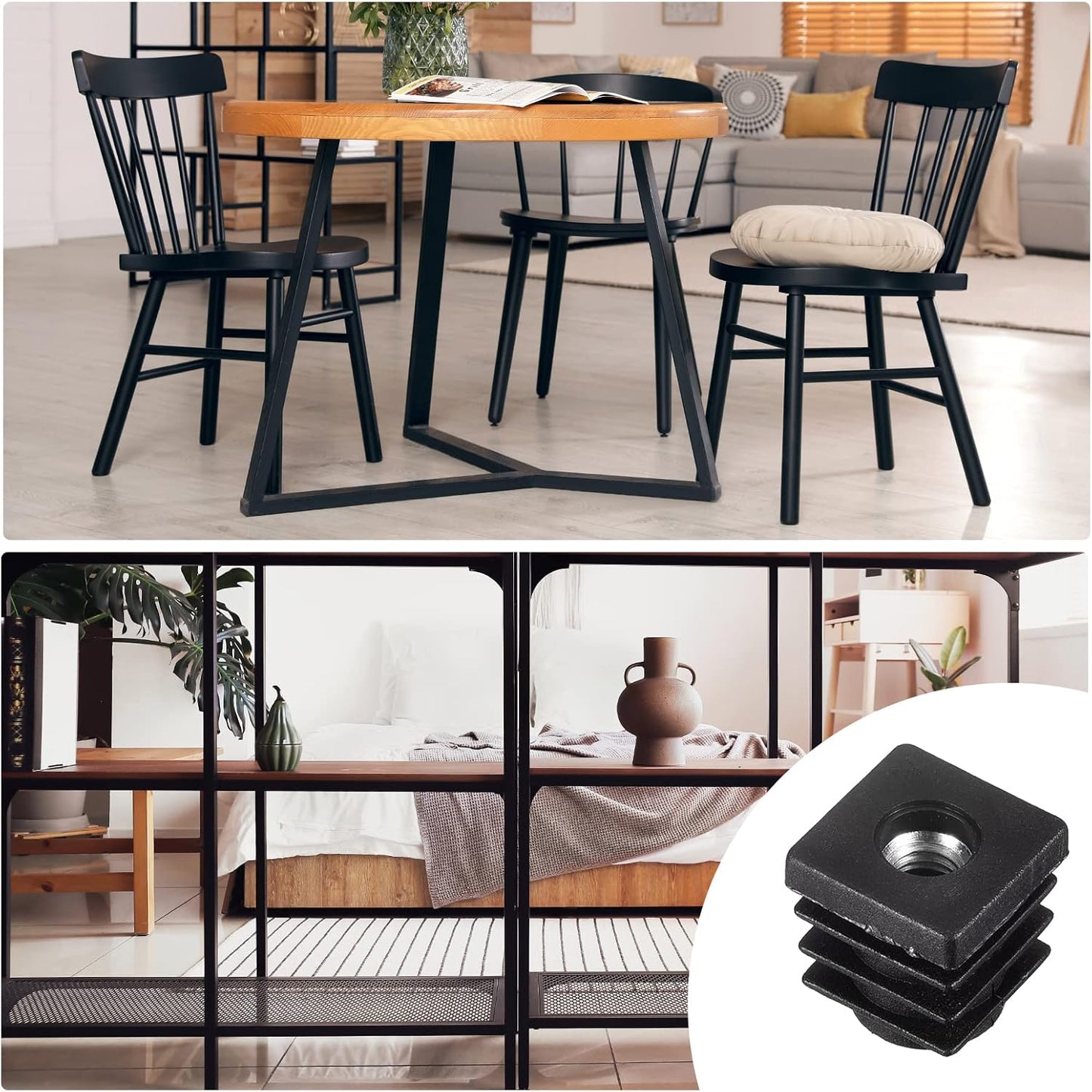 Embout carré avec écrou