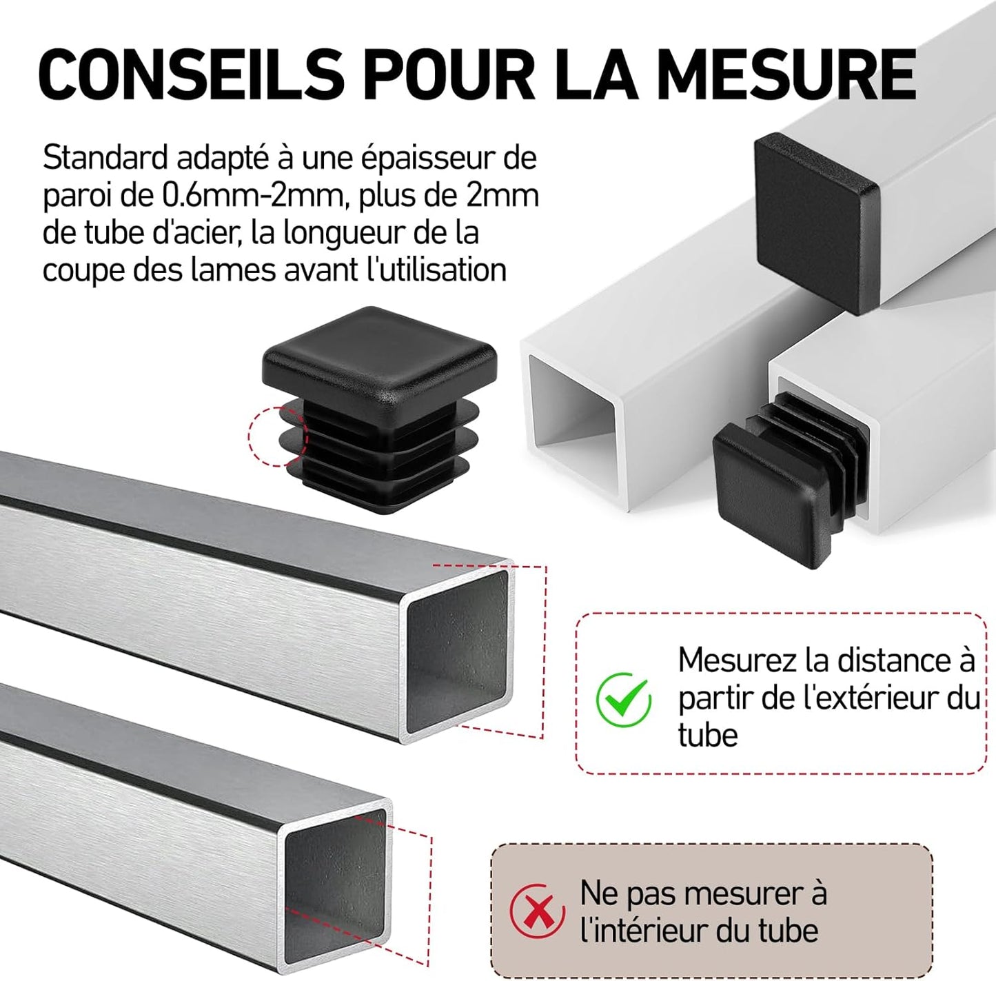 Embout Carré pour meuble