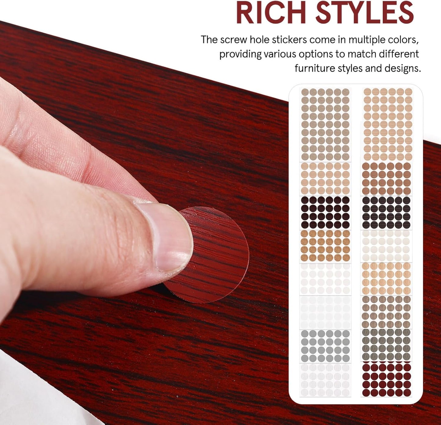 Cache vis autocollant pour meuble